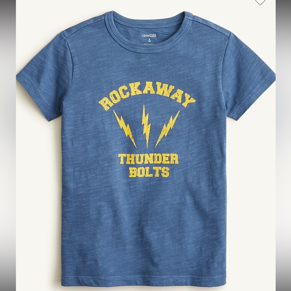 JCrew Crew Cuts, Kids' "Rockaway" graphic garment-dyed crewneck size S (6-7)
